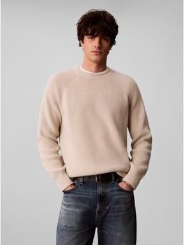 Calvin Klein Jeans Sweater Ls Wool Blend Raglan