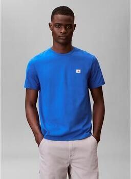 CALVIN KLEIN Heren Polo's & T-shirts Ss Badge 30s Jersey Classic Tee Blauw - Foto 6