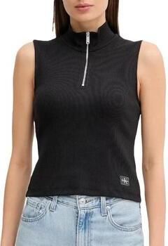 Calvin Klein Jeans Top met opstaande kraag en ritssluiting - Foto 10