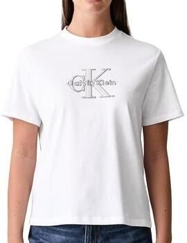Calvin Klein Jeans Regular fit t-shirt van puur katoen