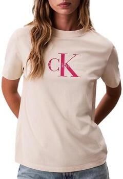 Calvin Klein T-shirt HERO SS CLASSIC MONOLOGO CNECK T Ronde hals Regular Fit logo-print - Foto 7