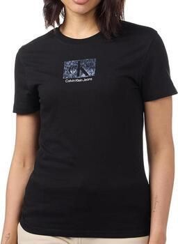 Calvin Klein Jeans Zwart Print T-shirt voor vrouwen Black Dames - Foto 3