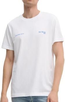 Calvin Klein Wit Katoenen T-Shirt | Stijl: Cakl-32983-M White Heren