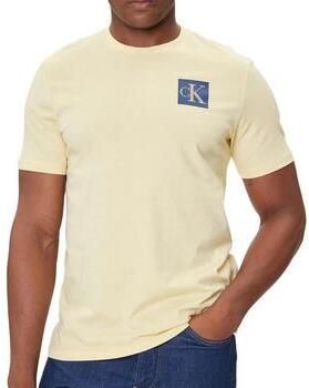 Calvin Klein Jeans Regular fit T-shirt van puur katoen met logoprint
