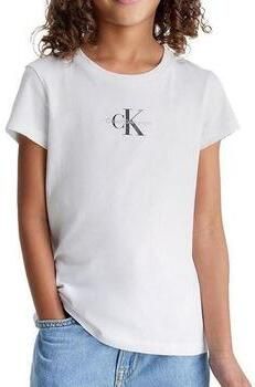 Calvin Klein T-shirt met katoen wit Logo 176 | T-shirt van - Foto 3