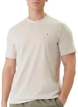 CALVIN KLEIN Heren Polo's & T-shirts Ss Badge 30s Jersey Classic Tee Beige - Foto 10