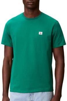 CALVIN KLEIN Heren Polo's & T-shirts Ss Badge 30s Jersey Classic Tee Groen - Foto 8