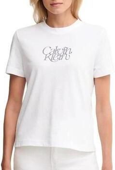 Calvin Klein Jeans T-shirt Korte Mouw SS FITTED SCRIPT CALVIN - Foto 2