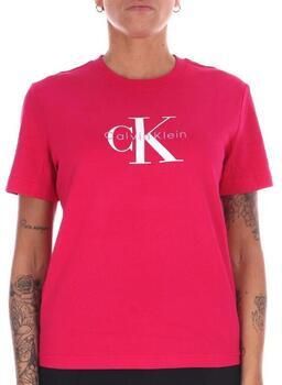 Calvin Klein T-shirt HERO SS CLASSIC MONOLOGO CNECK T Ronde hals Regular Fit logo-print - Foto 7