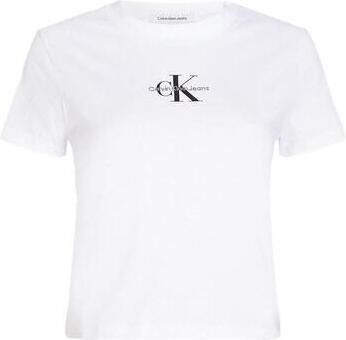 Calvin Klein Jeans Wit Katoenen Ronde Hals T-Shirt White Dames - Foto 5