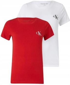 Calvin Klein Jeans T-shirt met labelprint in een set van 2 stuks