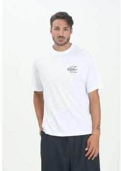 Calvin Klein Jeans Regular fit T-shirt met logostitching model 'Micro' - Foto 4