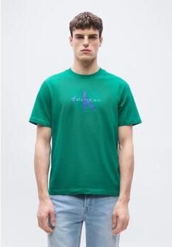 Calvin Klein Jeans T-shirt met labelprint en ronde hals - Foto 3