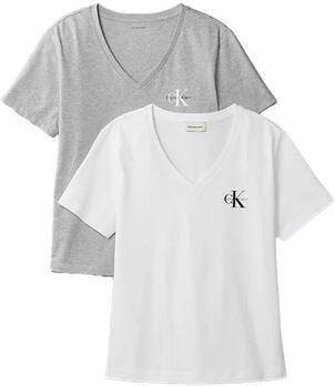 Calvin Klein Jeans T-shirt met labelprint in een set van 2 stuks - Foto 7