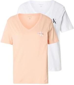 Calvin Klein Shirt met korte mouwen A- Logo VN 2 pack Tee (Set van 2)