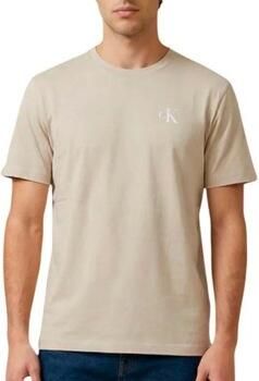 CALVIN KLEIN Heren Polo's & T-shirts Ss 30s Classic Back Monologo Tee Beige - Foto 7