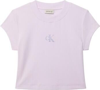 Calvin Klein Jeans T-shirt Korte Mouw MONOGRAM BABY TEE LV047AB802 - Foto 2