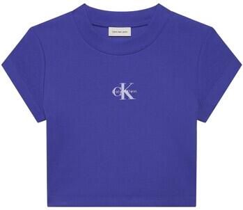 Calvin Klein Jeans T-shirt Korte Mouw Monologo Baby Rib Te