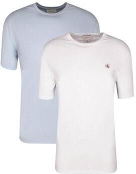 Calvin Klein Jeans T-shirt met label-patch model 'BADGE' in 2-pack