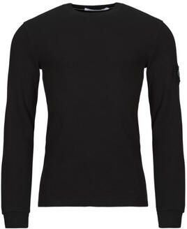 Calvin Klein Jeans Shirt met lange mouwen van katoen met structuurmotief model 'WAFFLE'