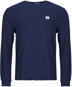 Calvin Klein Jeans Slim fit shirt met lange mouwen en logopatch model 'Waffle' - Foto 8
