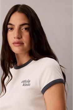 Calvin Klein Jeans T-shirt Lv047g803g Ss Slim Logo Ringer Tee