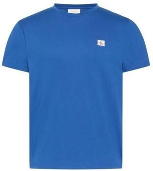 CALVIN KLEIN Heren Polo's & T-shirts Ss Badge 30s Jersey Classic Tee Blauw - Foto 5
