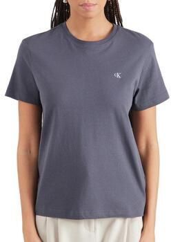 CALVIN KLEIN JEANS T-shirt met logo grijs - Foto 3