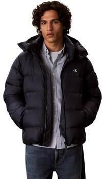 Calvin Klein Jeans Regular fit gewatteerd jack met afneembare capuchon