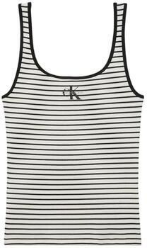 Calvin Klein Jeans Top met bandjes in ribbel-look met logo - Foto 6