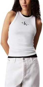 Calvin Klein Jeans Mouwloze Tanktop met Boothals en Print White Dames - Foto 2