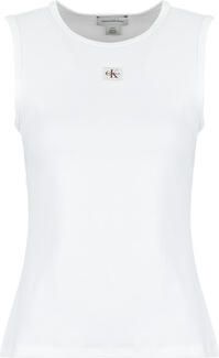 Calvin Klein Jeans Top SL WOVEN LABEL 2X2 BABY RIB CUTO - Foto 1