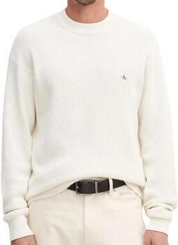CALVIN KLEIN Heren Truien & Vesten Ls Ez Cotton Waffle Crewnk Swtr 9 Ecru - Foto 12