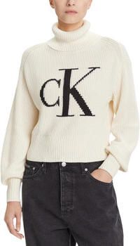 CALVIN KLEIN Dames Truien & Vesten Blown Up Ck Loose Sweater Contra Gebroken Wit - Foto 5