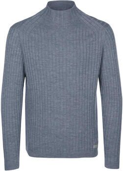 Calvin Klein Geribbelde Mock Neck Trui Gray Heren