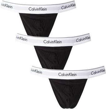 Calvin Klein Jeans Slips Set van 3 moderne strings van stretchkatoen