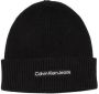 Calvin Klein Jeans Herfst Winter Katoenen Beanie Black - Thumbnail 2