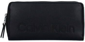 Calvin Klein Jeans Zwarte damesportemonnee met ritssluiting Black Dames