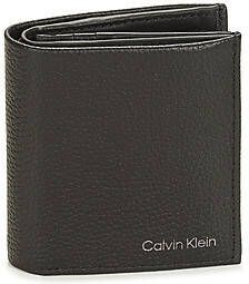 Calvin Klein Zwarte leren portemonnee met RFID-blokker Black Heren