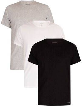 Calvin Klein Jeans Pyjama's nachthemden 3-pack Lounge Crew T-shirts