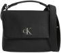 Calvin Klein Gestructureerde PU Leren Handtas Noir Black Dames - Thumbnail 1