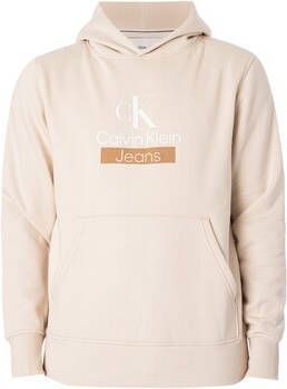 Calvin Klein Jeans Sweater Gestapelde archiefpullover-hoodie