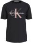 CALVIN KLEIN Heren Polo's & T-shirts Iconic Monogram Ss Slim Tee Zwart - Thumbnail 3