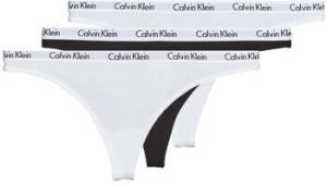 Calvin Klein UNDERWEAR string(set van 3)zwart wit