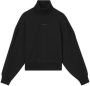 CALVIN KLEIN Dames Truien & Vesten Logo Trim Roll Neck Zwart - Thumbnail 3