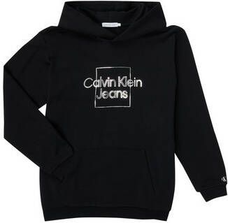 Calvin Klein Jeans Sweater METALLIC BOX LOGO RELAXED HOODIE