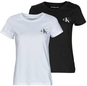Calvin Klein Jeans T-shirt Korte Mouw 2-PACK MONOLOGO SLIM TEE
