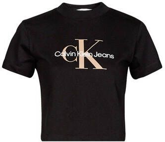 Calvin Klein Shirt met ronde hals SEASONAL MONOGRAM BABY TEE met jeans logo opschrift