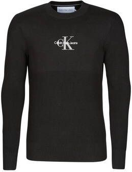 Calvin Klein Zwarte Katoenen Shirt met Lange Mouwen en Borduursel Black Heren