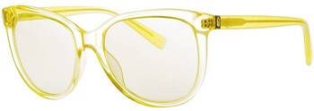 Calvin Klein Gele Transparante Ovale Zonnebril met UV-bescherming Yellow Heren